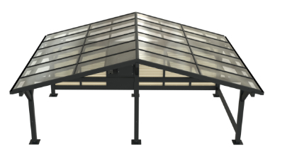 Carport ze szklanym dachem